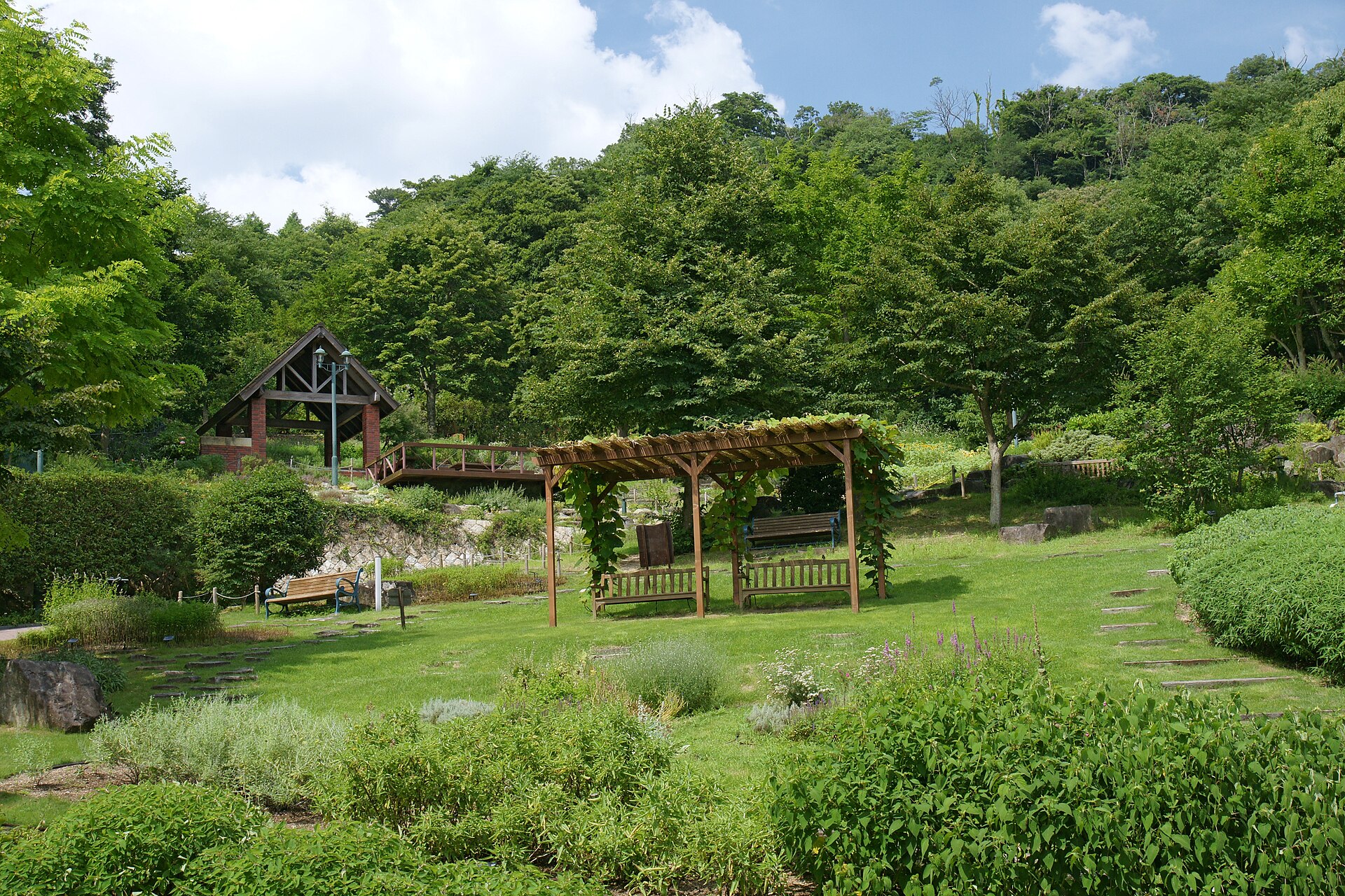 神戸布引ハーブ園の庭園